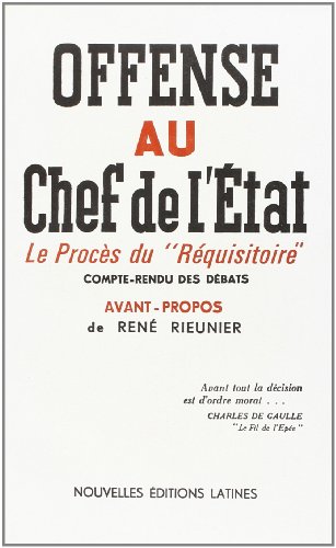 Stock image for Offense au Chef d'Etat (French Edition) for sale by Gallix