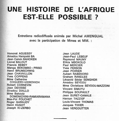 9782723600651: Une Histoire de l'Afrique est-elle possible?: Entretiens radiodiffusés (French Edition)