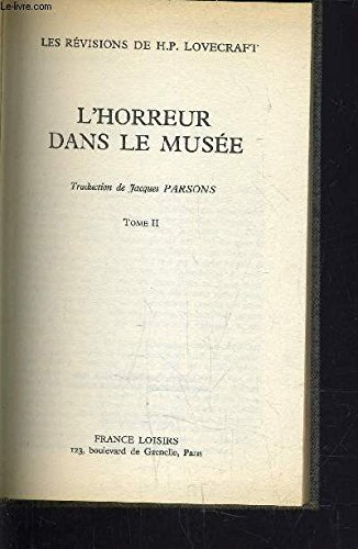 Beispielbild fr L'Horreur dans le muse zum Verkauf von medimops