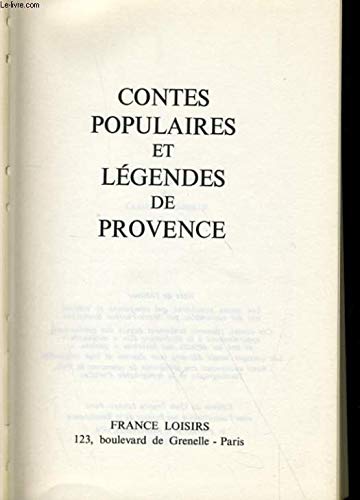 Image de l'éditeur Contes populaires et légendes de Provence