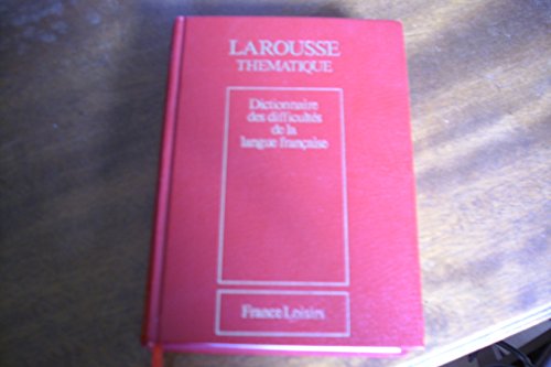 Imagen de archivo de Dictionnaire des difficults de la langue franaise (Larousse thmatique) a la venta por Ammareal