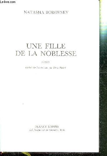 9782724233933: Une Fille de la noblesse