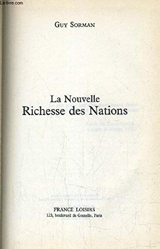 Imagen de archivo de La Nouvelle richesse des nations a la venta por Librairie Th  la page