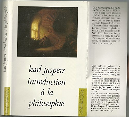 Imagen de archivo de Introduction   La Philosophie Jaspers Karl a la venta por LIVREAUTRESORSAS