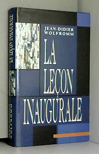 Beispielbild fr La Lecon Inaugurale zum Verkauf von Ammareal