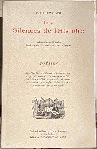 Imagen de archivo de Les silences de l'histoire Henry-Meunier, Paul a la venta por LIVREAUTRESORSAS