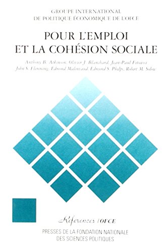 9782724606539: Pour l'emploi et la cohsion sociale