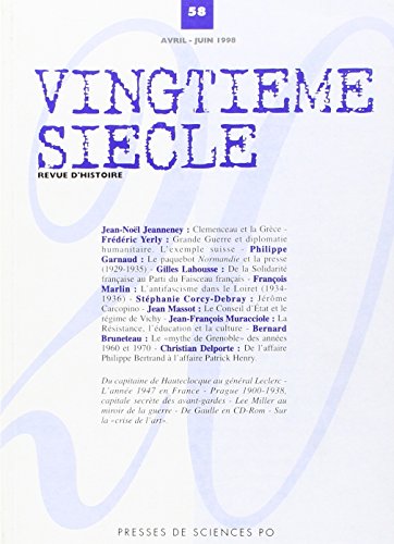Beispielbild fr Vingtime sicle numro 58 zum Verkauf von Ammareal