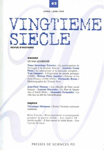 Stock image for Revue vingtieme siecle n.62 - le salazarisme for sale by LiLi - La Libert des Livres