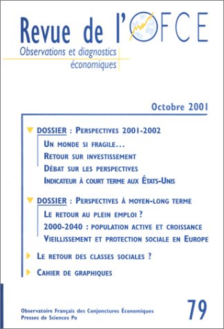 Beispielbild fr Revue de l'OFCE, numro 79 - Octobre 2001 zum Verkauf von Ammareal