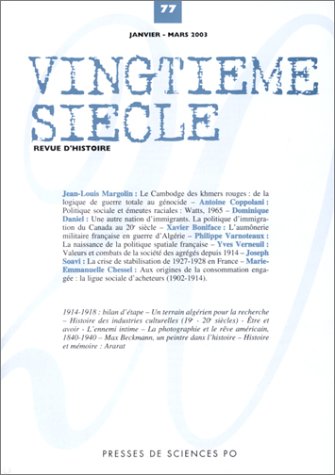 Stock image for Vingtime sicle, numro 77 : Revue d'histoire for sale by Ammareal