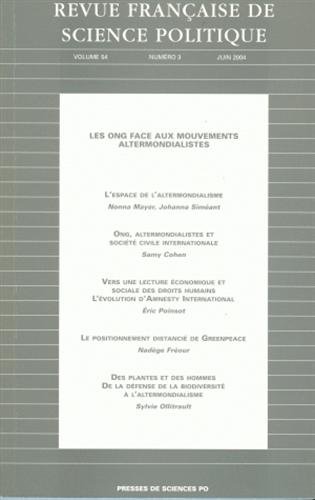 Beispielbild fr Revue franaise de science politique, volume 54, tome 3 - Juin 2004 zum Verkauf von Ammareal