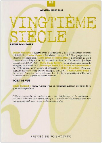 Imagen de archivo de Vingtime sicle, N 85 : a la venta por Ammareal