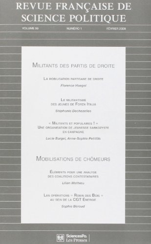 9782724631425: Revue Franaise de Science Politique Vol59 T1 Fevrier 2009