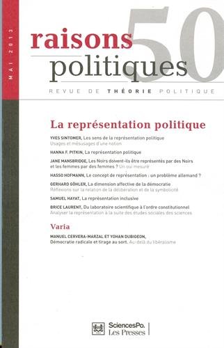 Stock image for Raisons politiques, N 50, Mai 2013 : La reprsentation politique for sale by medimops