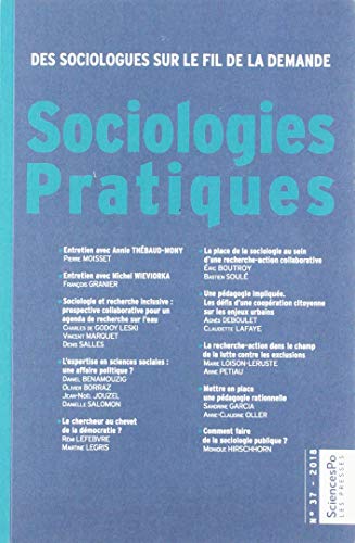 Stock image for Sociologies pratiques 37, 2018 COLLECTIF for sale by BIBLIO-NET