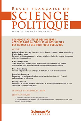 Beispielbild fr Revue Française de Science Politique T70-5 zum Verkauf von WorldofBooks