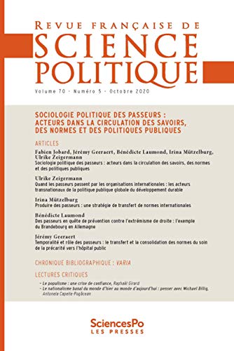 Stock image for Revue Française de Science Politique T70-5 for sale by WorldofBooks