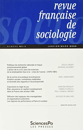 Stock image for Revue franaise de sociologie, N 61-1 : for sale by Librairie Th  la page