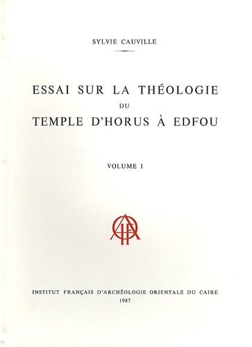 9782724700510: Essai sur la thologie du temple d'Horus  Edfou: 2 volumes