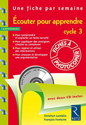 Beispielbild fr Ecouter pour apprendre cycle 3 + 2 CD audio zum Verkauf von medimops