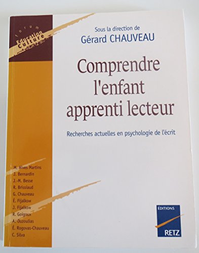 9782725623283: Comprendre l'enfant apprenti lecteur: Recherches actuelles en psychologie de l'crit