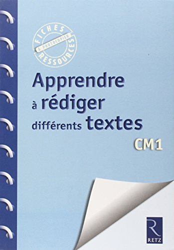 Beispielbild fr Apprendre  rdiger diffrents textes CM1 zum Verkauf von medimops