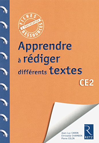 Imagen de archivo de Apprendre  Rdiger Diffrents Textes : Ce2 a la venta por RECYCLIVRE