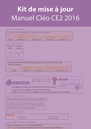 Beispielbild fr CLEO Manuel d'entrainement CE2 - Kit de mise  jour de l'dition 2016 (Pack de 5) zum Verkauf von medimops