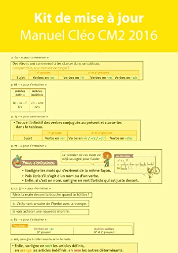 Beispielbild fr CLEO Manuel d'entrainement CM2 - Kit de mise  jour de l'dition 2016 (Pack de 5) zum Verkauf von medimops