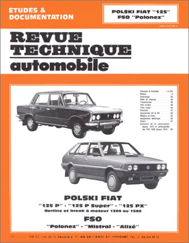 Rta 345.2 Fso Polski Fiat 125 - Fso Polonez (71/87) (French Edition) (9782726834527) by Etai