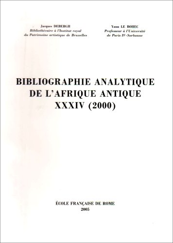 9782728307630: Bibliographie analytique de l'Afrique antique XXXIV (2000)