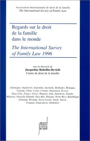 Beispielbild fr Regards sur le droit de la famille dans le monde, 1995 zum Verkauf von Ammareal