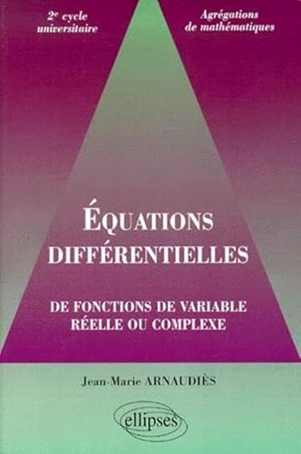 9782729800451: quations diffrentielles de fonctions de variable relle ou complexe