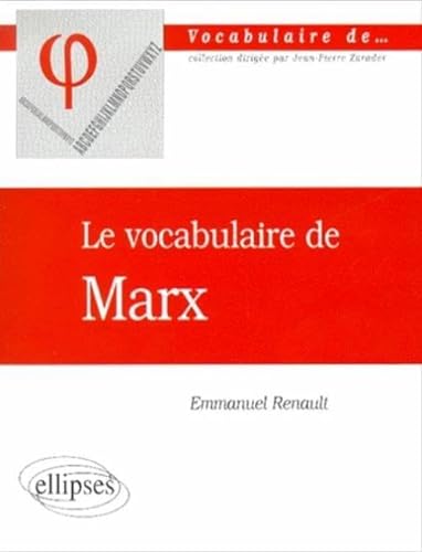 Stock image for Le vocabulaire de Marx for sale by Ammareal
