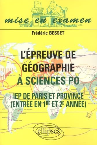 9782729808037: L'preuve de gographie  Sciences Po - IEP de Paris et de Province - Entre en 1re et 2e anne