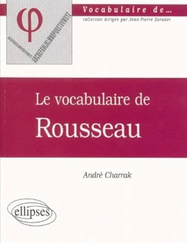 9782729808235: Le vocabulaire de Rousseau