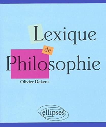 9782729808655: Lexique de philosophie