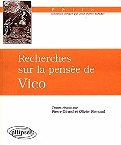 Beispielbild fr Recherches sur la pense de Vico zum Verkauf von Ammareal