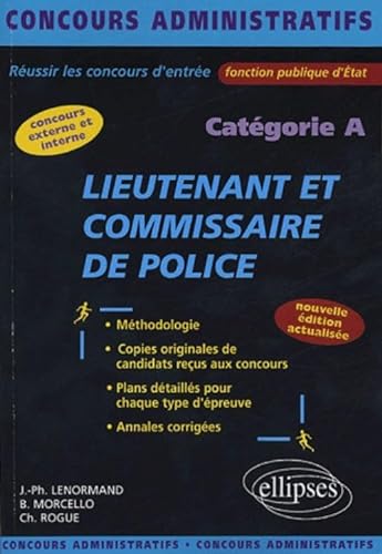 Imagen de archivo de Lieutenant et commissaire de police a la venta por Ammareal