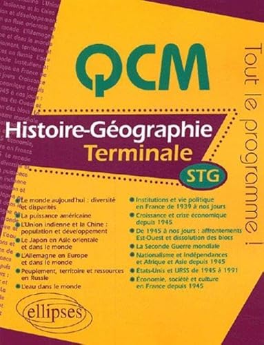 Stock image for QCM Histoire-Gographie Tle STG for sale by medimops