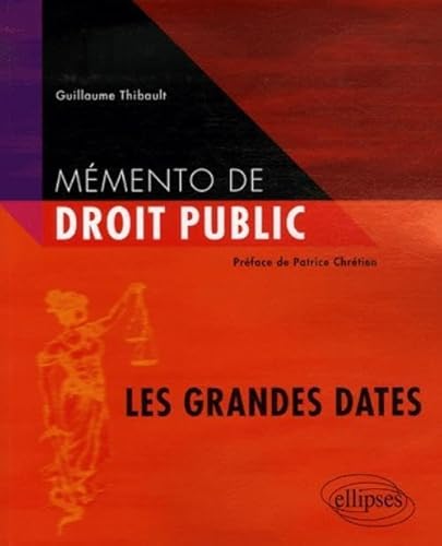 Imagen de archivo de Mmento de droit public : Les grandes dates a la venta por Ammareal