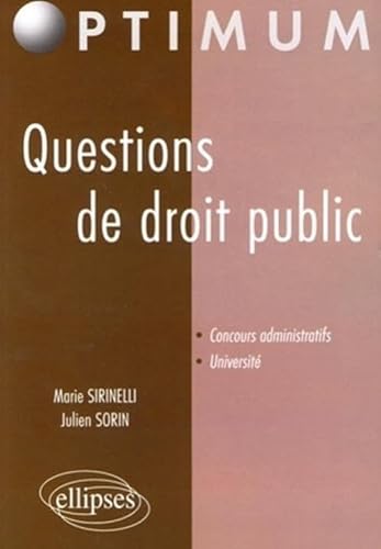 9782729833978: Questions de droit public