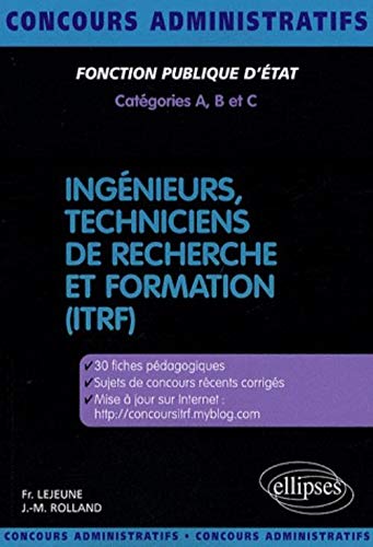 Stock image for Concours Ingenieurs Techniciens De Recherche & Formation (Itrf) for sale by medimops