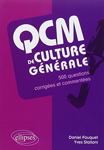 Stock image for QCM de Culture Gnrale 500 Questions Corriges et Commentes for sale by medimops
