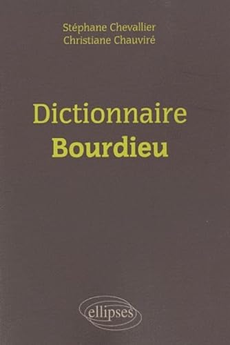 Beispielbild fr Dictionnaire Bourdieu zum Verkauf von Gallix