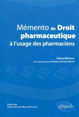 Beispielbild fr Mmento de droit pharmaceutique  l'usage des pharmaciens zum Verkauf von medimops