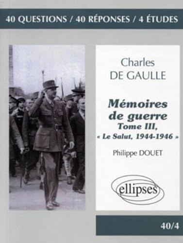 Imagen de archivo de Charles de Gaulle, Mmoires de guerre : Tome 3 (critique des mmoire de guerre et non simplement memoire) a la venta por Ammareal