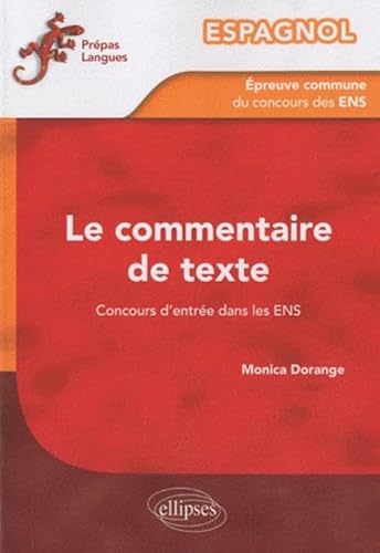 Beispielbild fr Espagnol preuve commune de commentaire de texte du concours d'entre zum Verkauf von medimops
