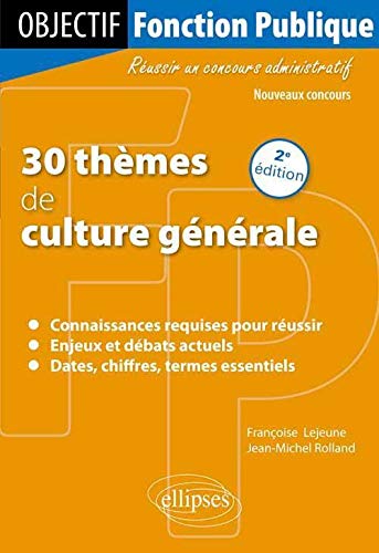 Stock image for 30 Thmes De Culture Gnrale for sale by RECYCLIVRE